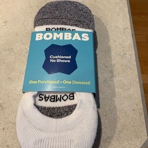 Bombas Women’s 3-pack  Cushioned No-Show Socks - White & Heather Gray